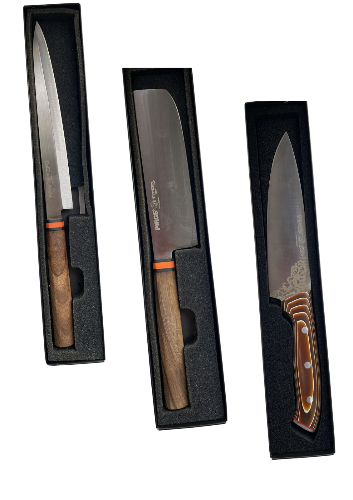 Chefmesser, Sushimesser, Küchenmesser mit Holzgriff – Titan Klinge 🔪🔪🔪