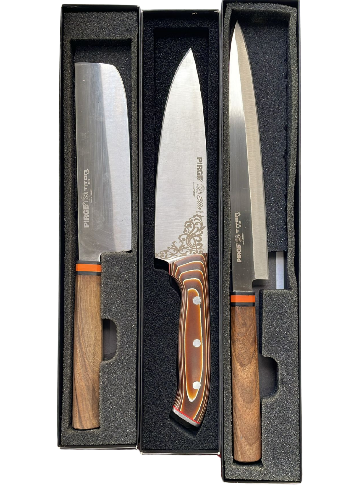 Chefmesser, Sushimesser, Küchenmesser mit Holzgriff – Titan Klinge 🔪🔪🔪