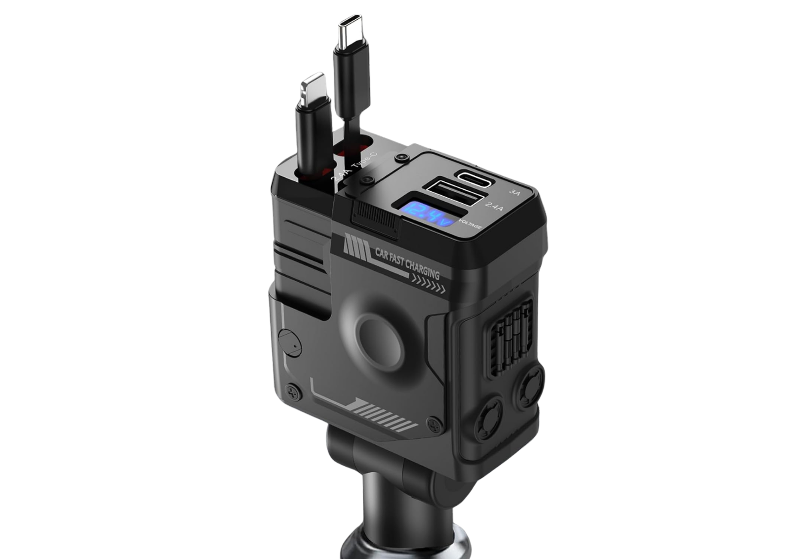 Auto Ladegerät 4in1 60W Schnellladung Typ-C USB PD Kfz Adapter für Smartphones