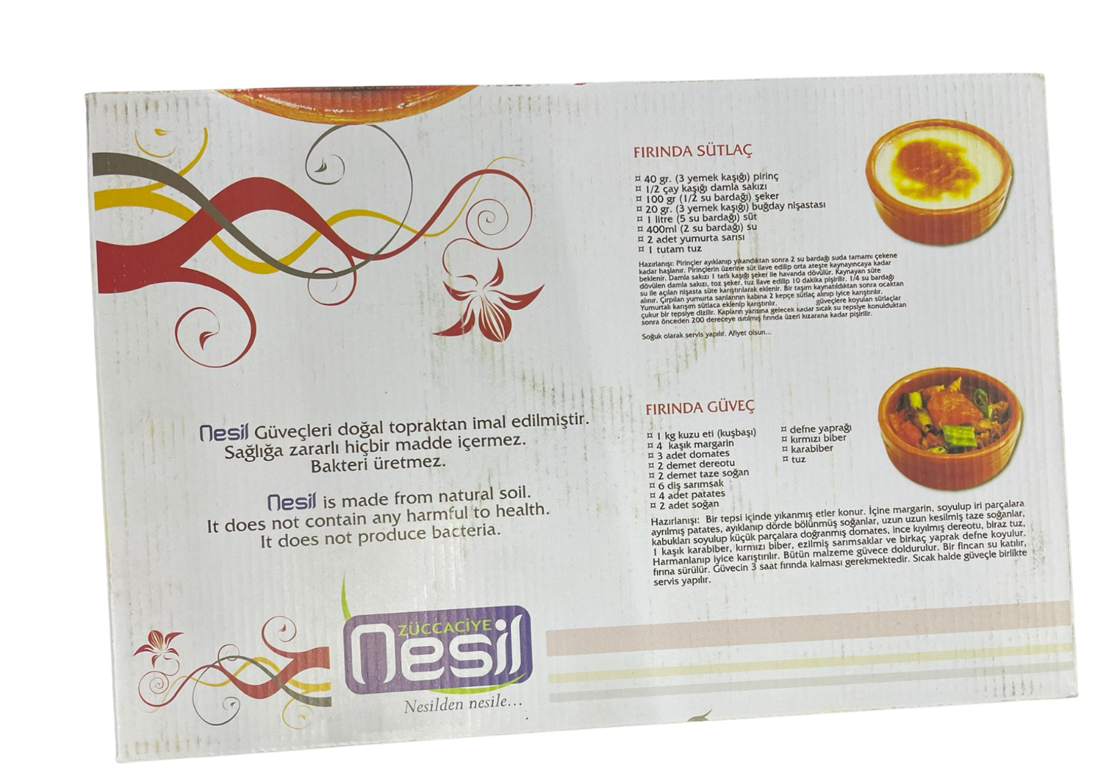 Nesil Natur-Ton Güveç Töpfe – Für Sütlaç, Güveç & Aufläufe