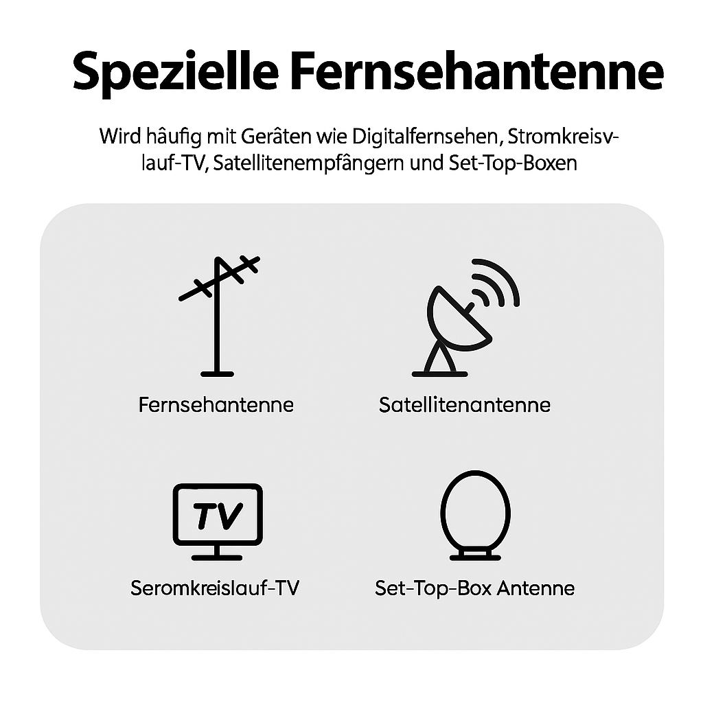 Antennenkabel IEC Koax Stecker/Buchse RG59 OD5,5 Weiß HDTV 4K 8K UHD