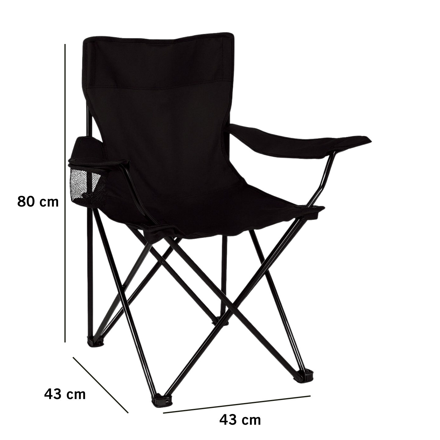 2x Faltstuhl Campingstuhl Anglerstuhl Grün mit Getränkehalter & Tragetasche