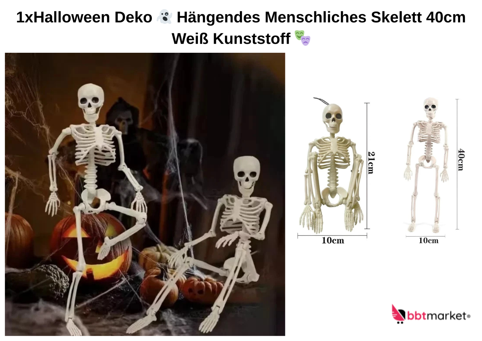 Halloween Party Deko Set 3-teilig 👻 Festliche Dekoideen im Paket