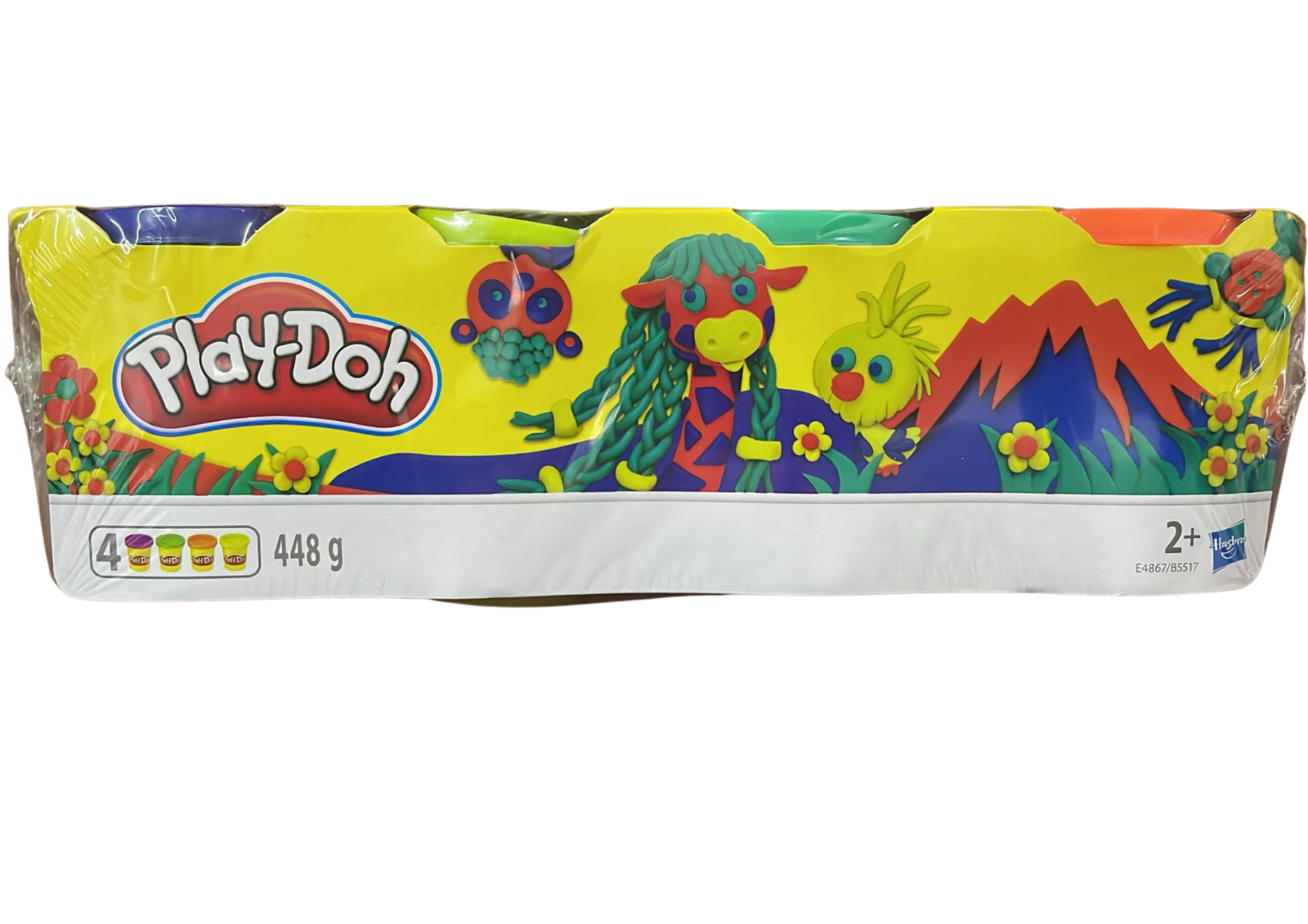 Play-Doh Wild 4er Set 4x112g Modelliermasse Kinder Knete Farben Bastelset