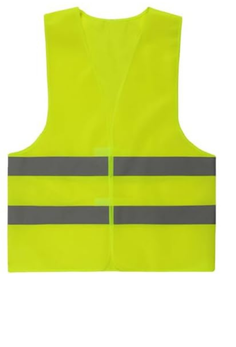 Reflektierende Warnweste Gelb mit Tasche – Sicherheitsweste für Auto, Arbeit & Notfälle