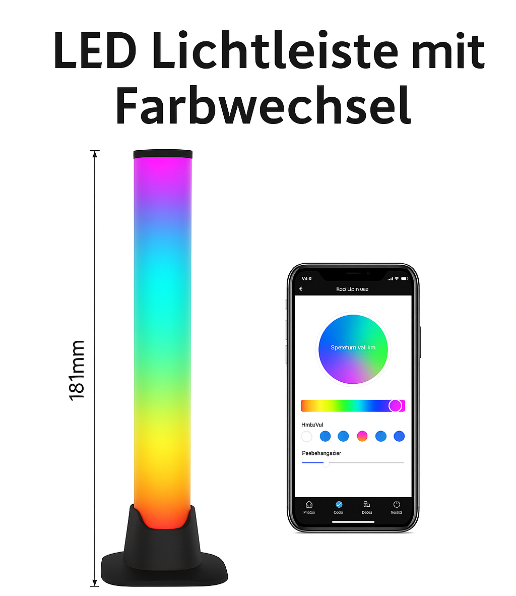 RGB Lightbar TV Hintergrundbeleuchtung Gaming Lampe mit Musik & App 🎮💡