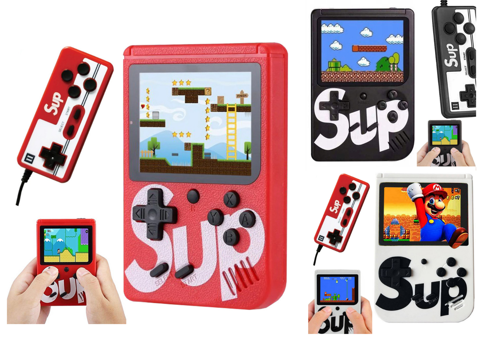 Retro Handheld Spielkonsole â 400 Spiele, 3.0" LCD, TV-Ausgang, 2-Spieler Pad