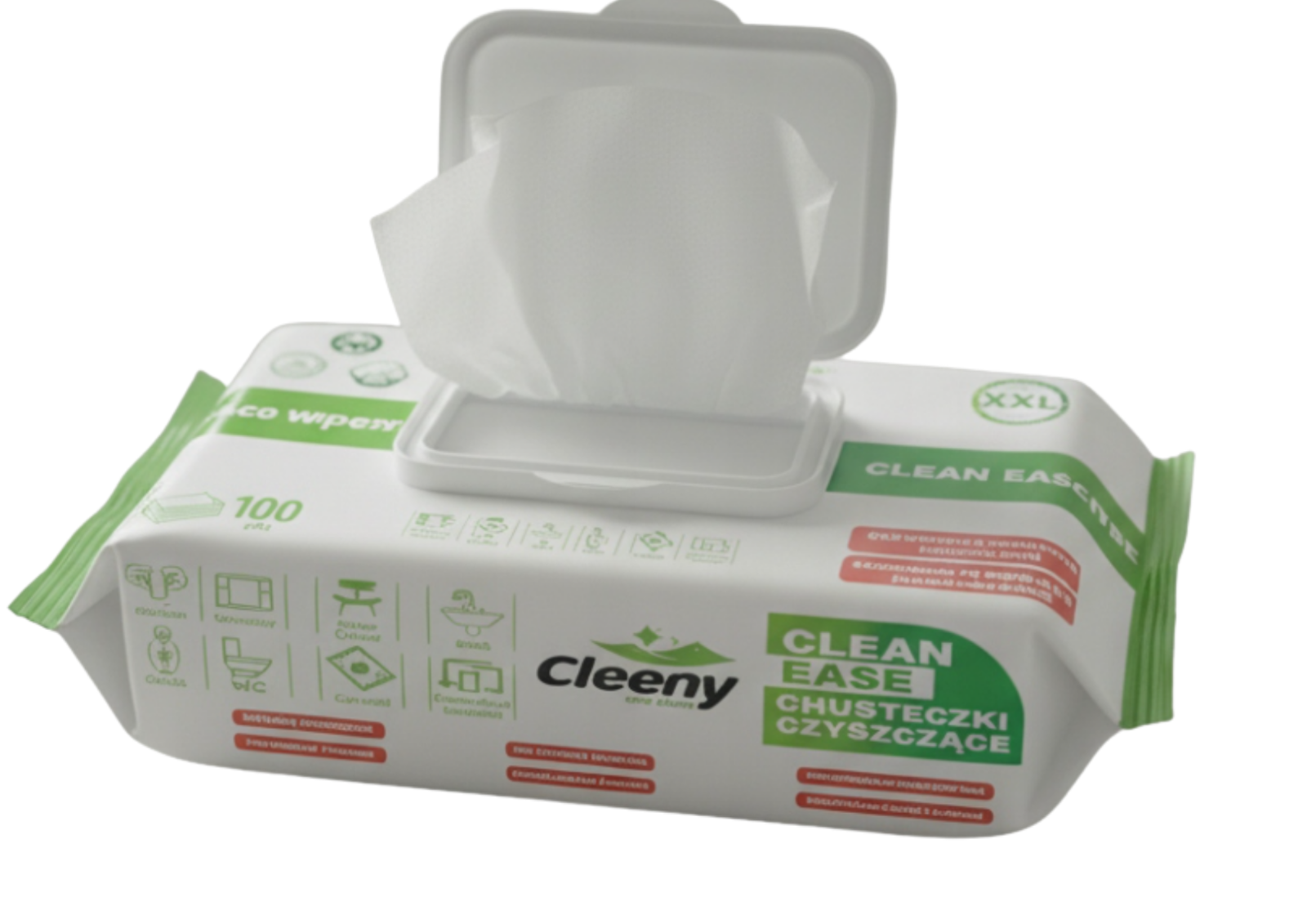Cleeny Universale Reinigungstücher 100 Stück – Naturformel, hypoallergen
