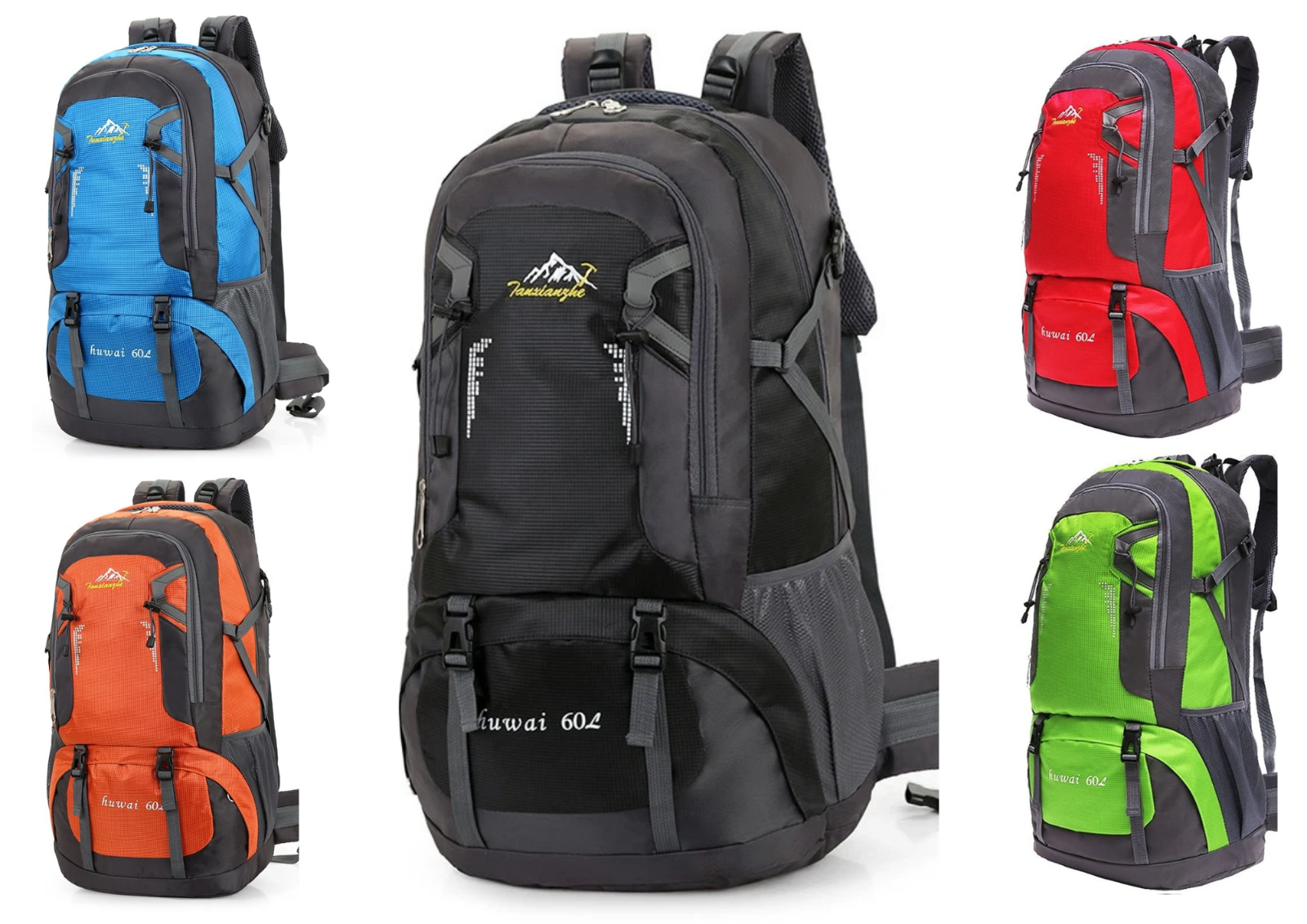 60L Rucksack Wasserdicht Wanderrucksack Camping Trekking Reiserucksack