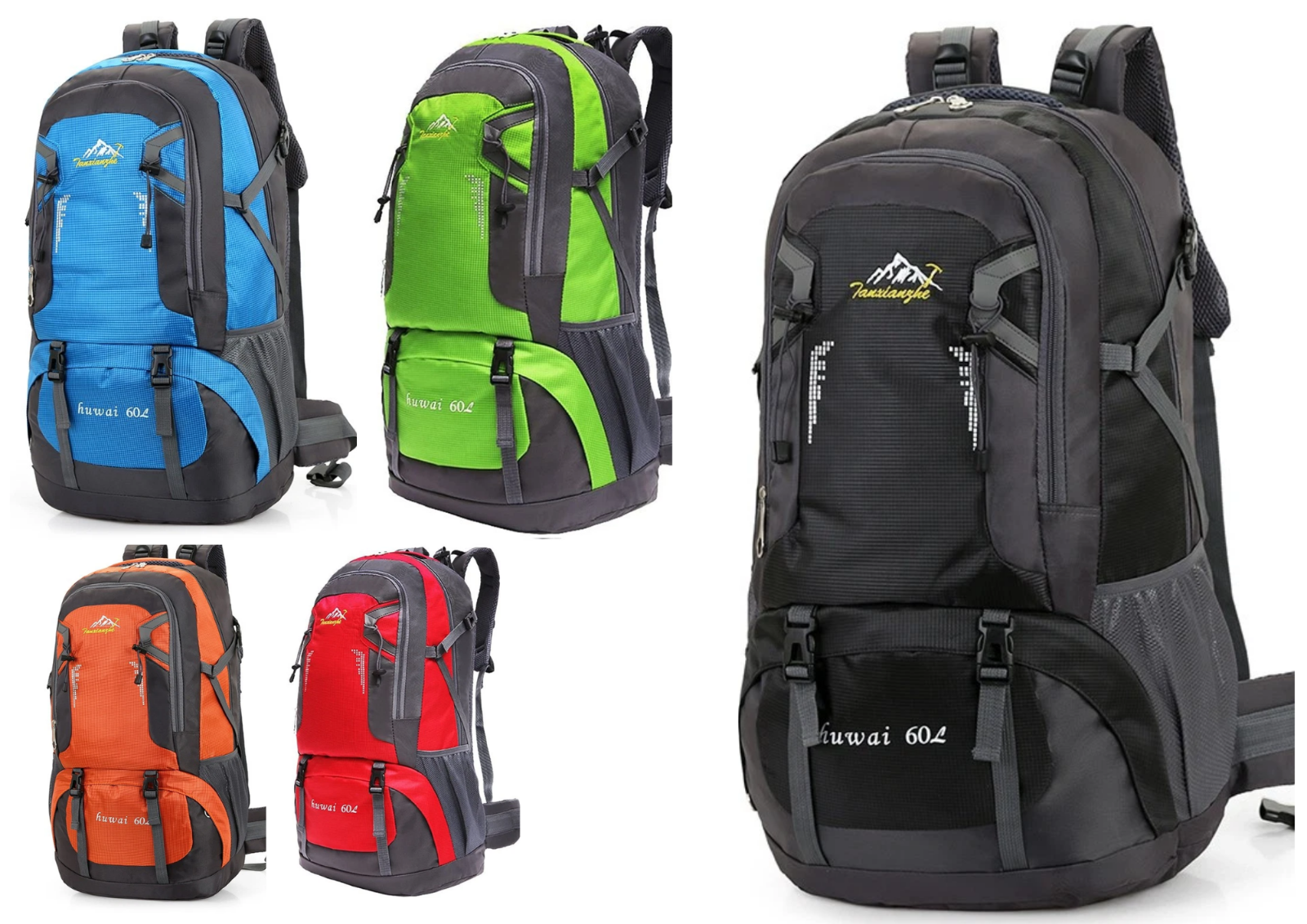 60L Rucksack Wasserdicht Wanderrucksack Camping Trekking Reiserucksack