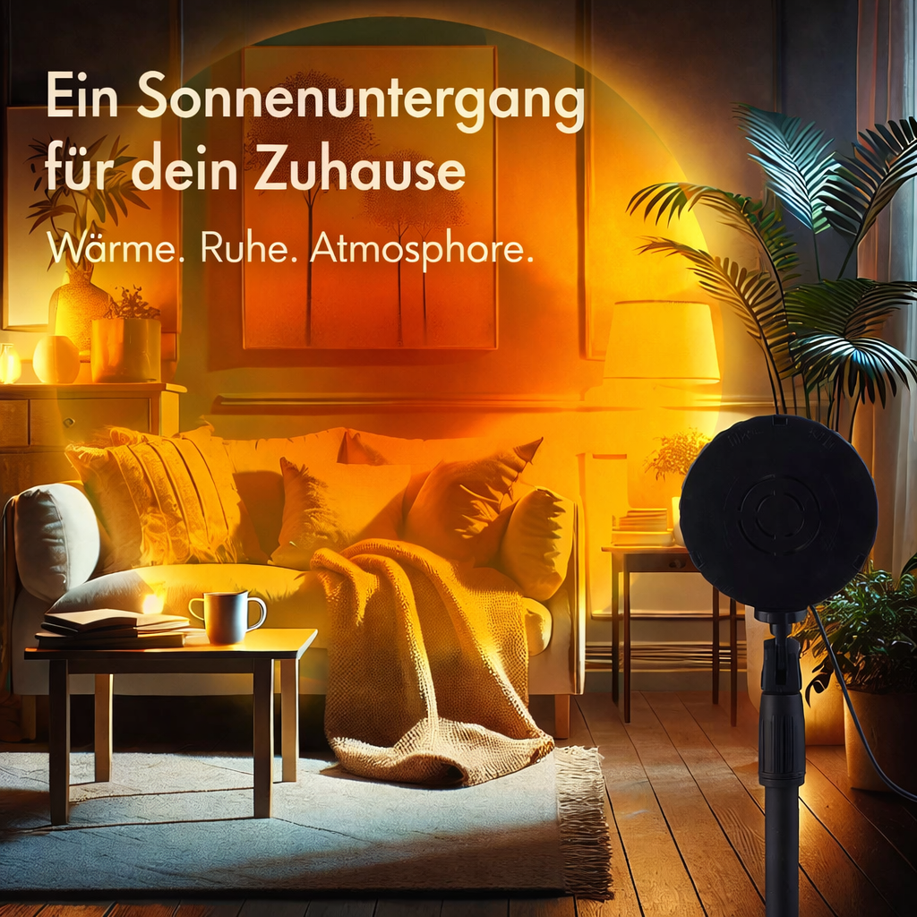 LED-Sonnenuntergangsleuchte mit Teleskop-Ständer – USB Fotolicht für Deko & Fotos 4022107441261