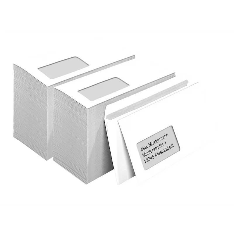 BONG Briefumschläge DIN lang mit Fenster selbstklebend Weiß 10 100