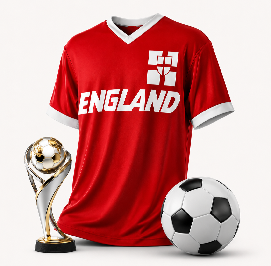 England Fan T-Shirt Fußball WM EM Shirt Unisex England Trikot