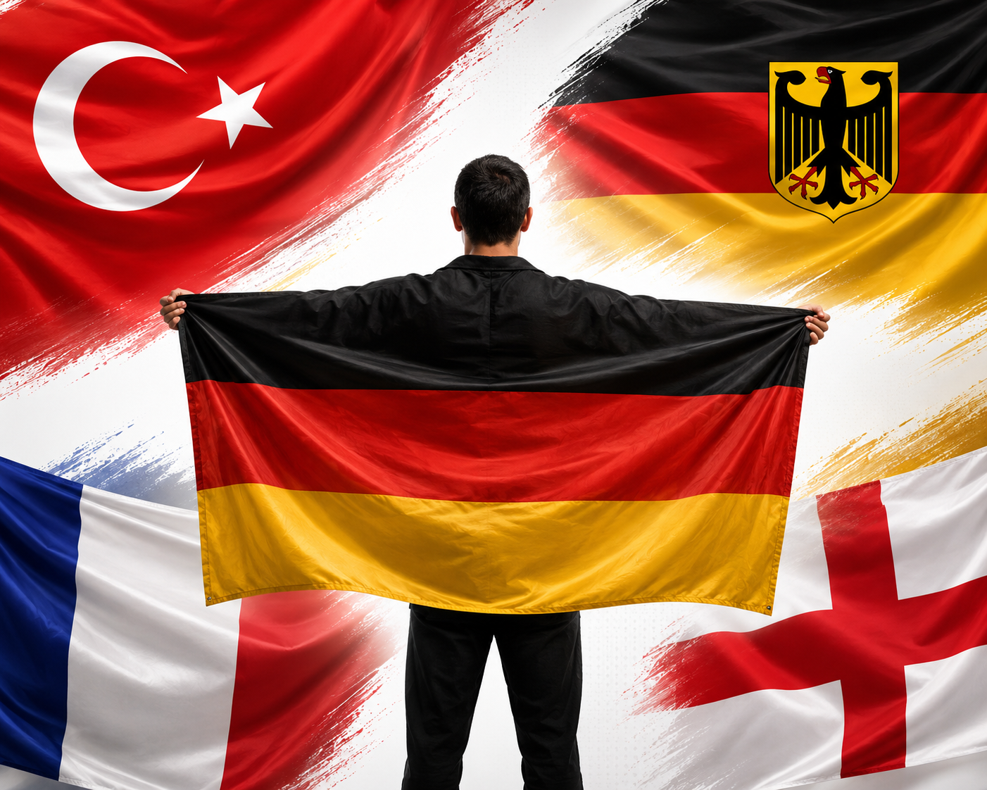 Fan Fahne Flagge Deutschland Türkei England Frankreich Totenkopf Auswahl