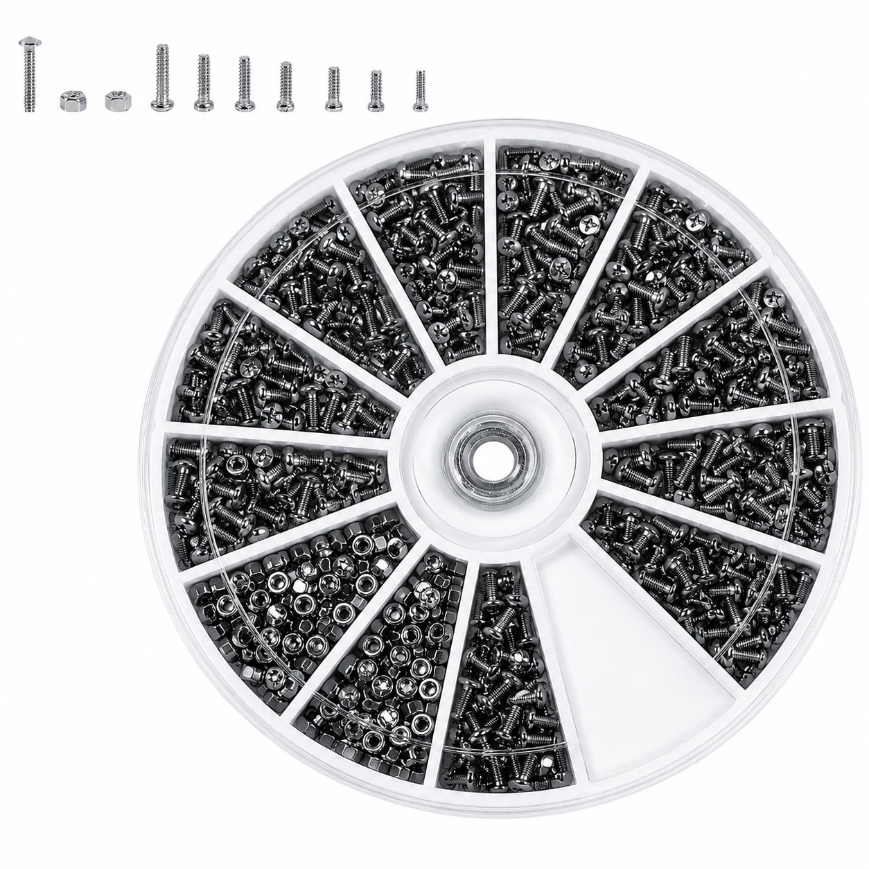 600x Mini Schrauben Set Edelstahl Muttern Uhr Brille Elektronik M1-M1.6