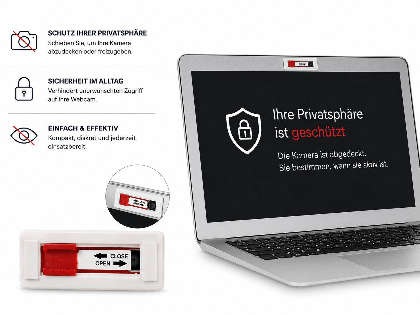 Webcam Abdeckung Laptop Kamera Schutz Privacy Cover Webcam Schieber