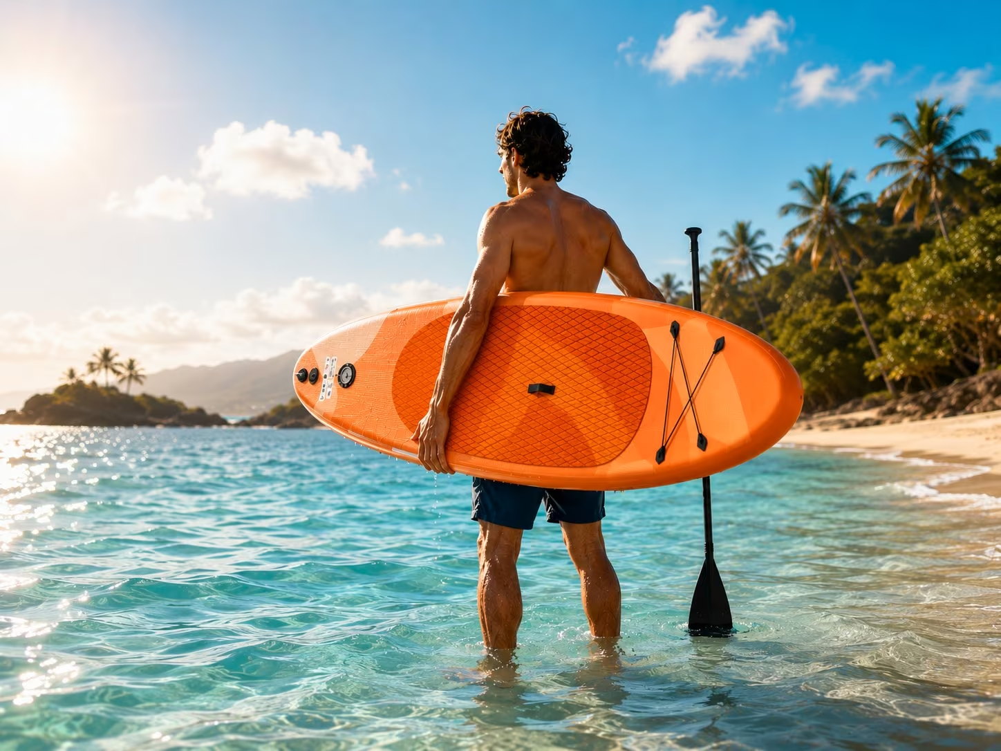SUP Board Aufblasbar 305cm Stand Up Paddle Board mit Paddel 1 Person