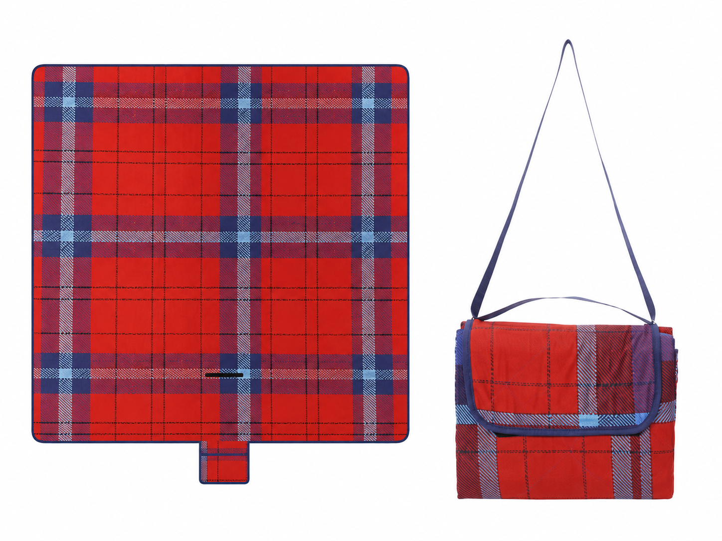livarno zelt LIVARNO Picknickdecke 200x200cm Rot Blau Kariert Faltbar Camping Stran