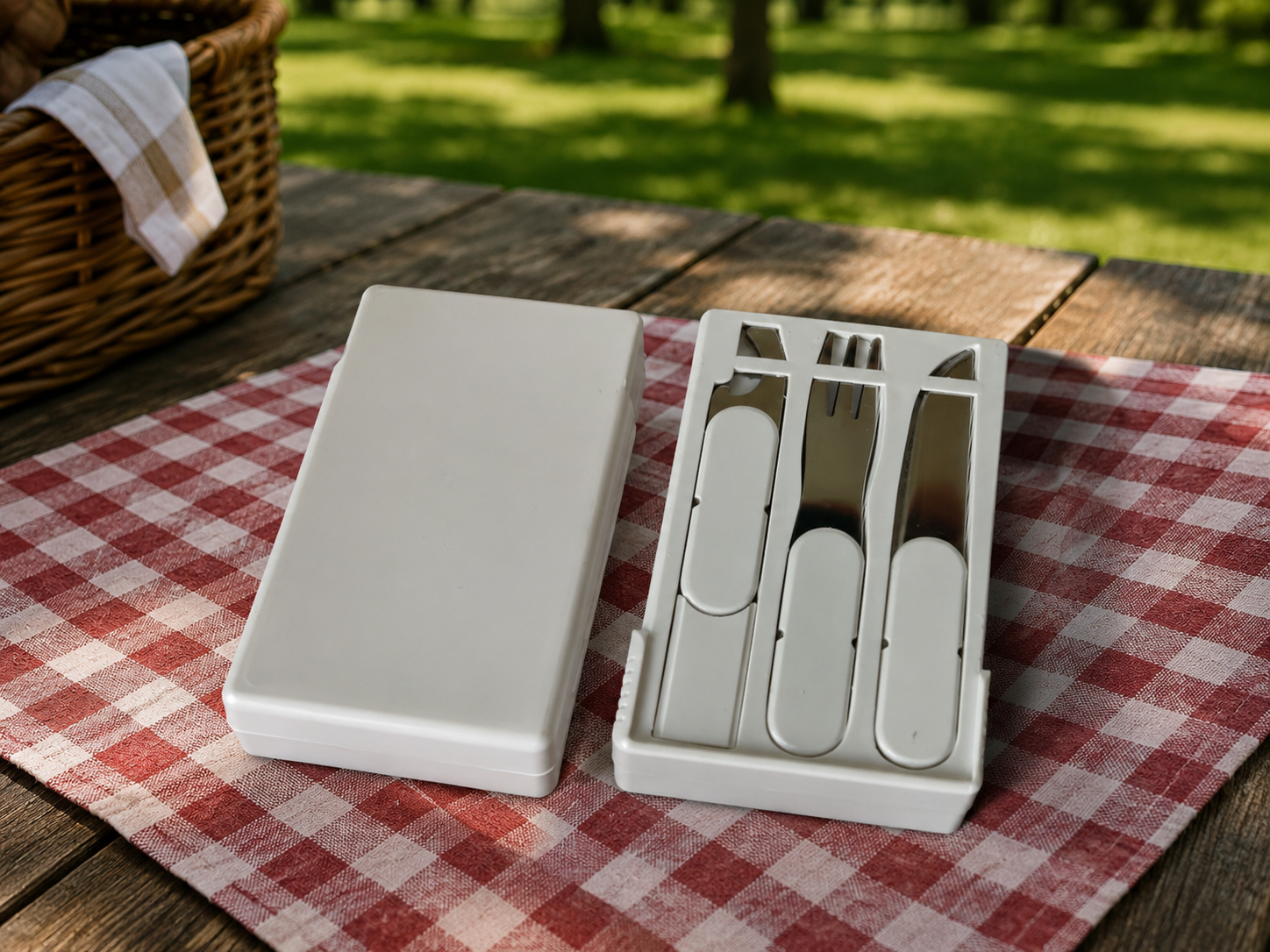 Picknick Besteck Set Gabel Messer Flaschenöffner Camping Outdoor