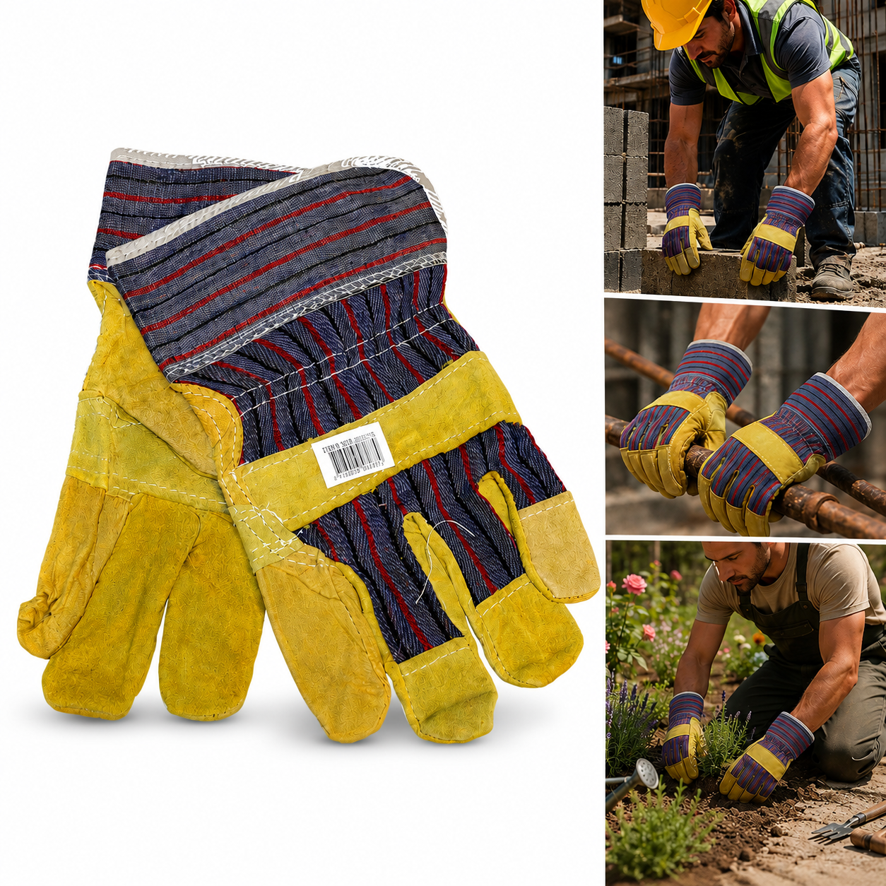 Arbeitshandschuhe Schweinsleder Rigger Handschuhe Garten Bau Universal