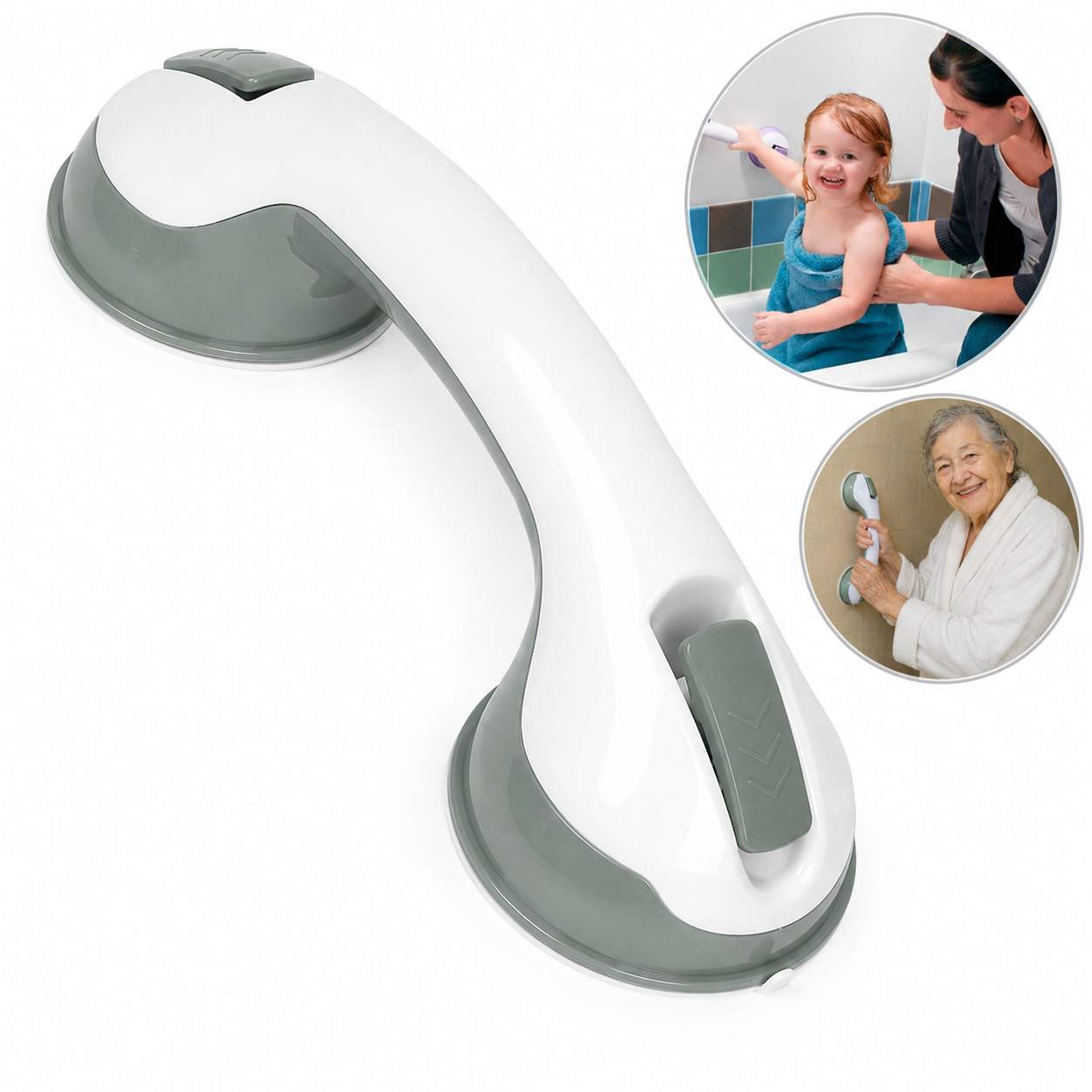 Haltegriff mit Saugnapf 30cm Badewannengriff Badezimmer Griffhilfe Dus