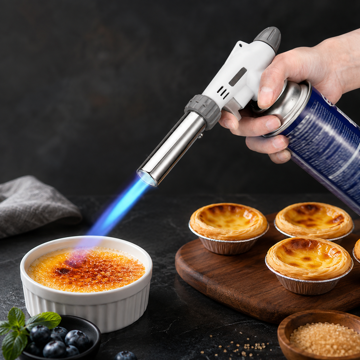 Gasbrenner Camping Gasbrenner mit Piezozünder Flammenregulierung Keramikeinsatz