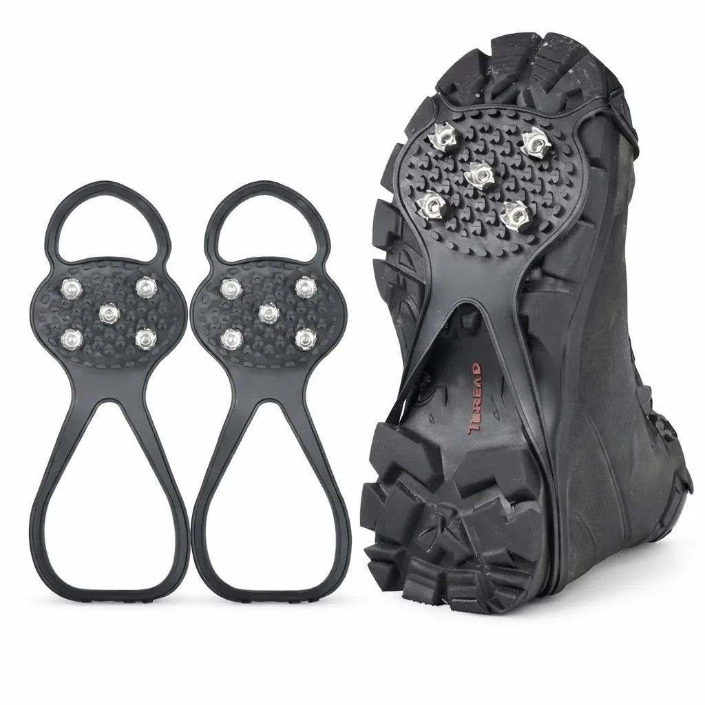 Anti-Rutsch Schuhüberzüge mit 5 Stahlzähnen – Winter Eiskrallen Größe 35–40