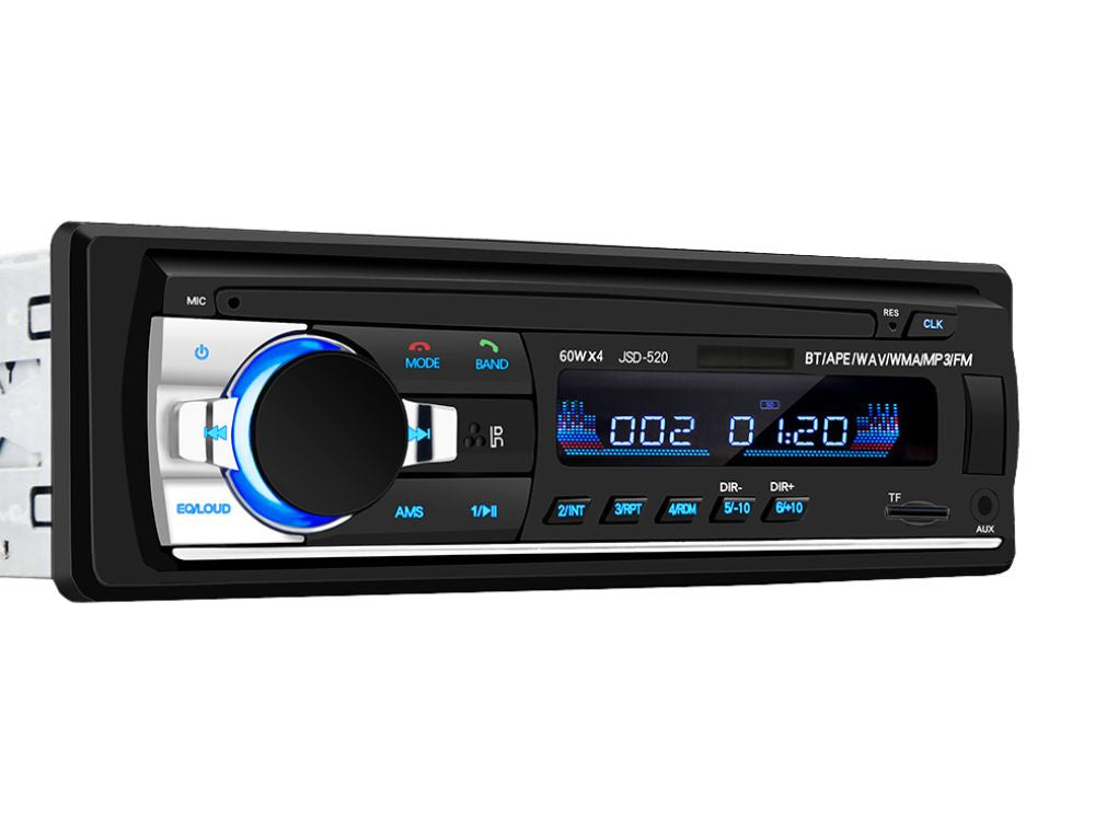 Autoradio 1 DIN Bluetooth mit USB AUX SD Freisprecheinrichtung Mikrofon Fernbedienung 4x60W FM Radio