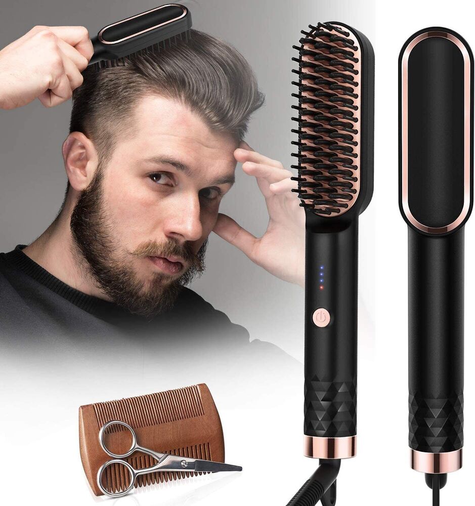 Bartglätter Bürste Männer Schnelle Bartglätter Elektrisch Beard Haarkamm Bart