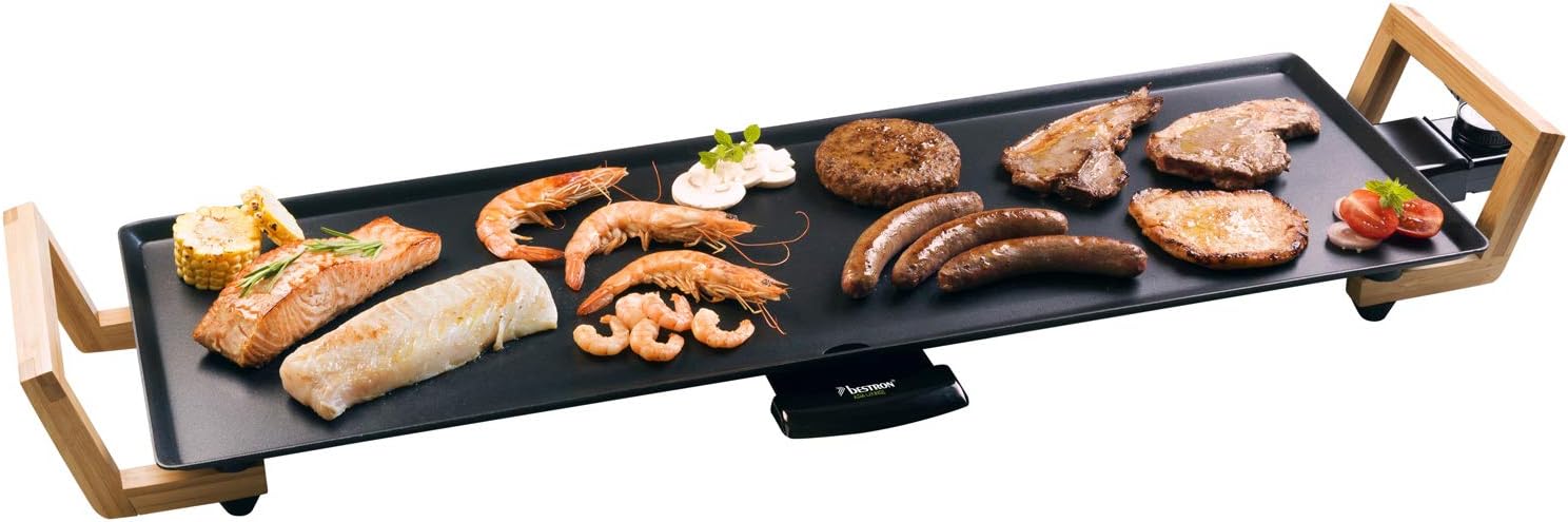 Elektrischer Tischgrill XL für 6 Personen – 1800W Teppanyaki 70x23 cm