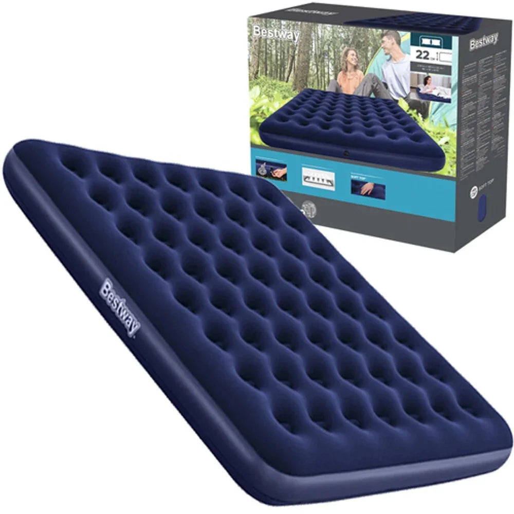 BESTWAY Luftbett 203 × 183 × 22 cm – Aufblasbares Doppelbett für 2 Personen bis 300 kg, Indoor & Camping