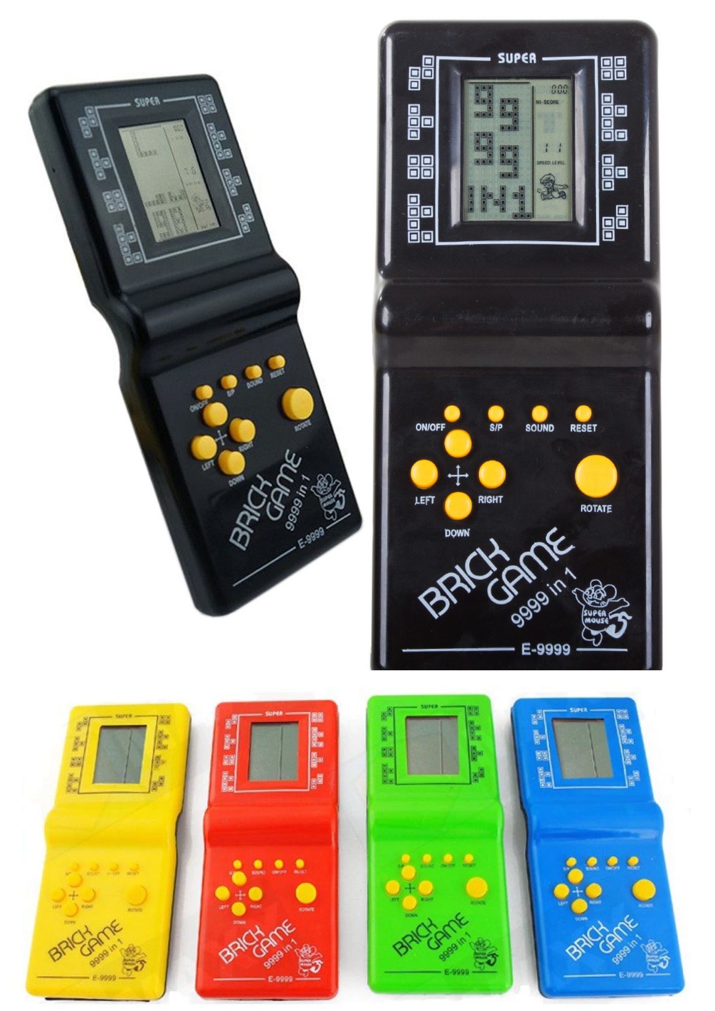 Retro Handheld Spielkonsole mit 9999 Spielen – Nostalgisches Puzzle-Spielzeug der 90er