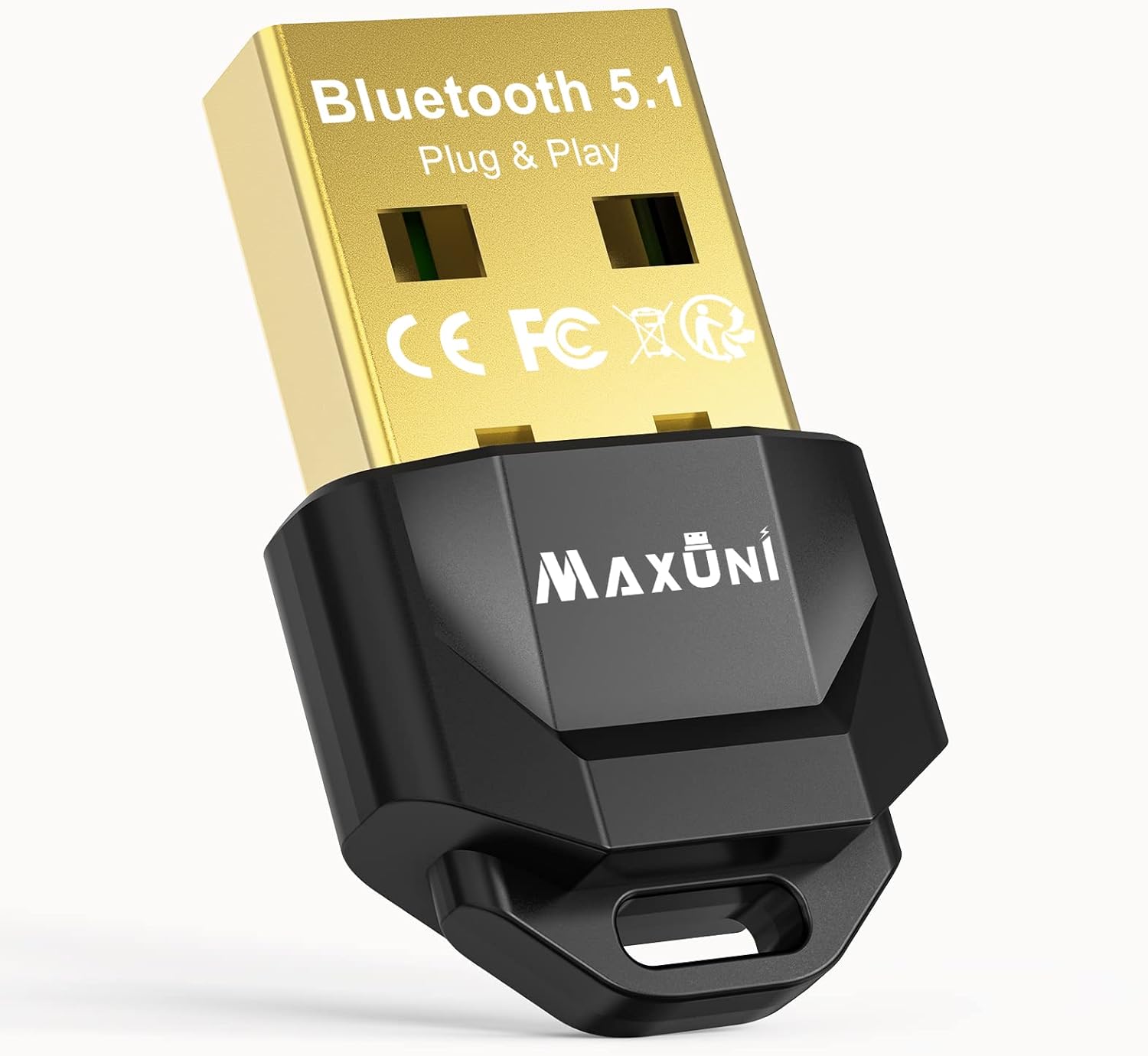USB Bluetooth 5.1 Adapter Dongle für PC/Laptop – Win 10/11, Plug & Play, EDR, Maus/Tastatur
