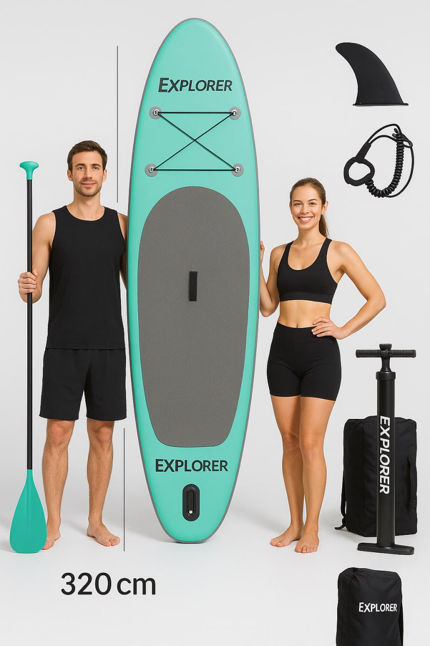 SUP Stand Up Paddle Board KomplettSet Surfboard Aufblasbar 320cm 150KG 🌊 🌊 🌊