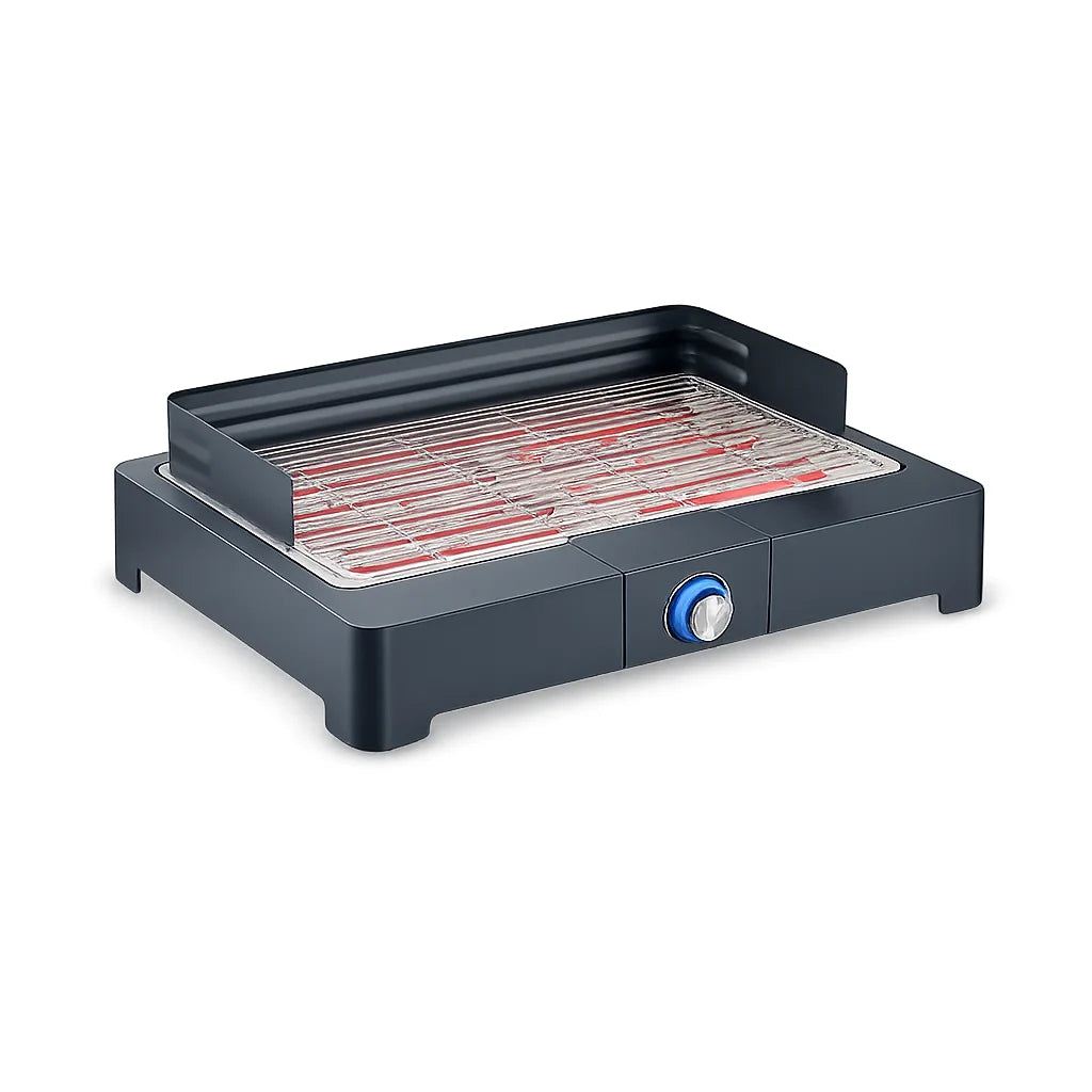 SEVERIN PG 8565 Elektrogrill 2200 W – Tischgrill mit Edelstahl-Grillro