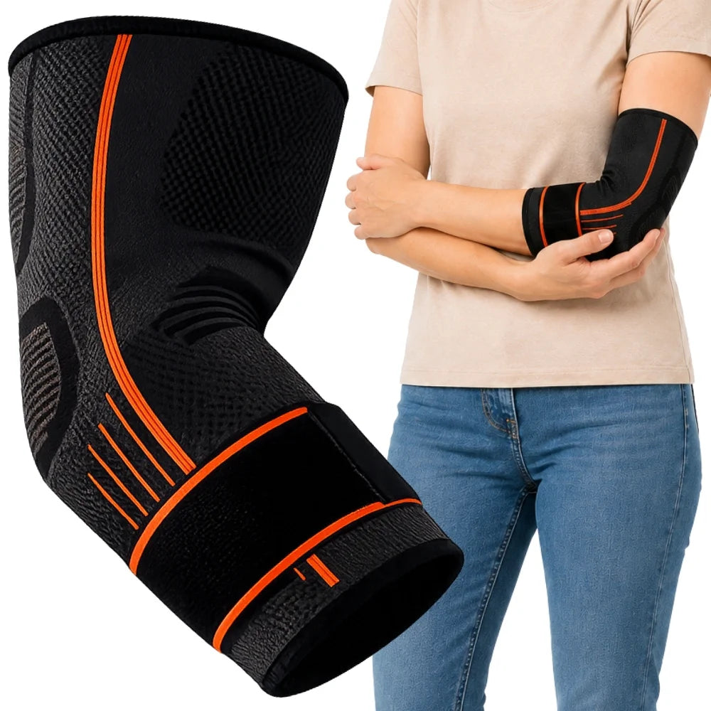 Elastische Ellenbogenbandage mit Klettverschluss – verstellbare Stützbandage für Sport und Alltag