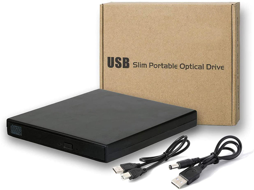 Externes USB CD/DVD Laufwerk – Tragbarer Brenner & Player für Laptop, PC & Mac 5907451330418