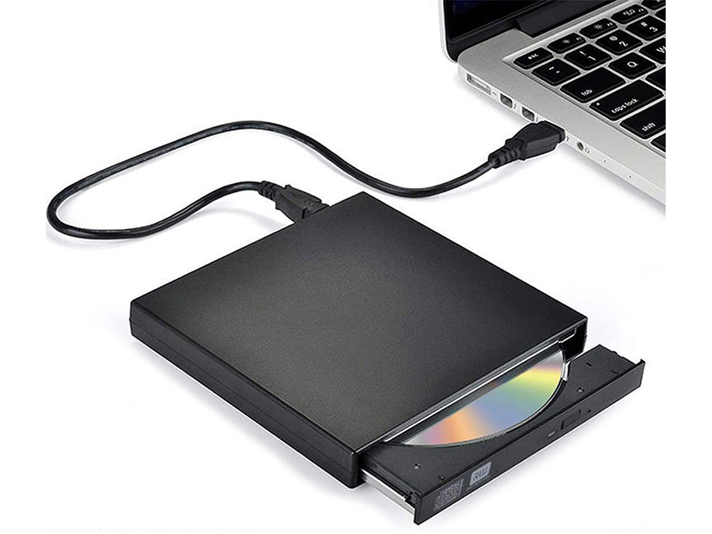 Externes USB CD/DVD Laufwerk – Tragbarer Brenner & Player für Laptop, PC & Mac 5907451330418