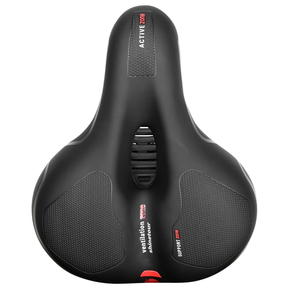 fahrradsattel mit beleuchtung Fahrradsattel Breit Atmungsaktiv Weich Reflektorband Beleuchtung 22219