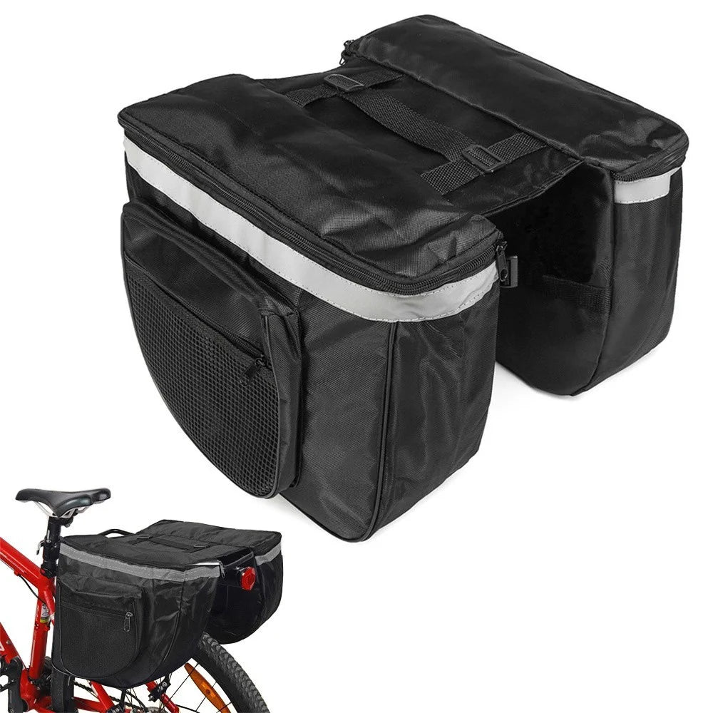 fahrradtasche gepäckträger schwarz 28L Doppelpacktasche 2 Fächer Reflektierend Farbe:Rosa E-Bike-Verleih für Hotelgäste und Occasion:Bike