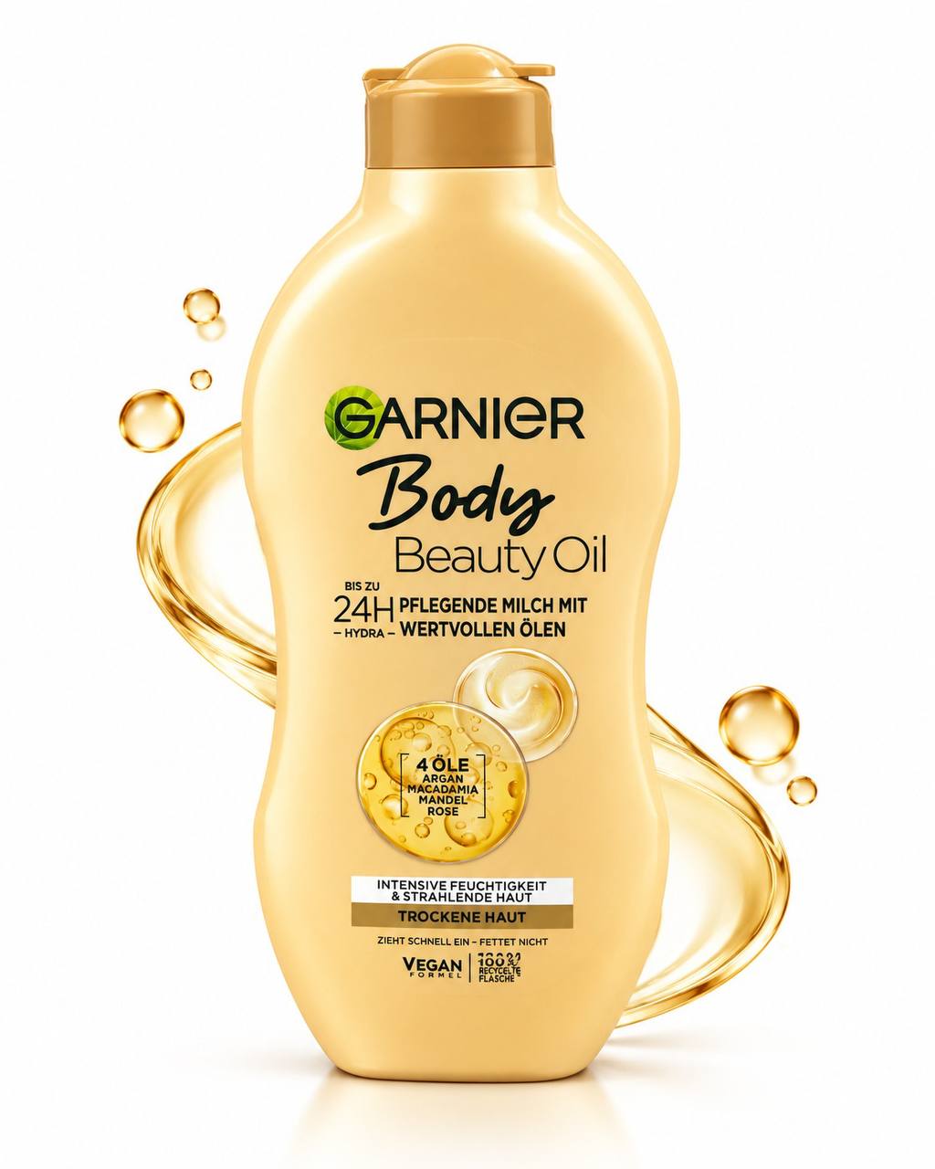 Garnier nährende Milch/Körper mit 4 wertvollen Ölen: Argan, Macadamia