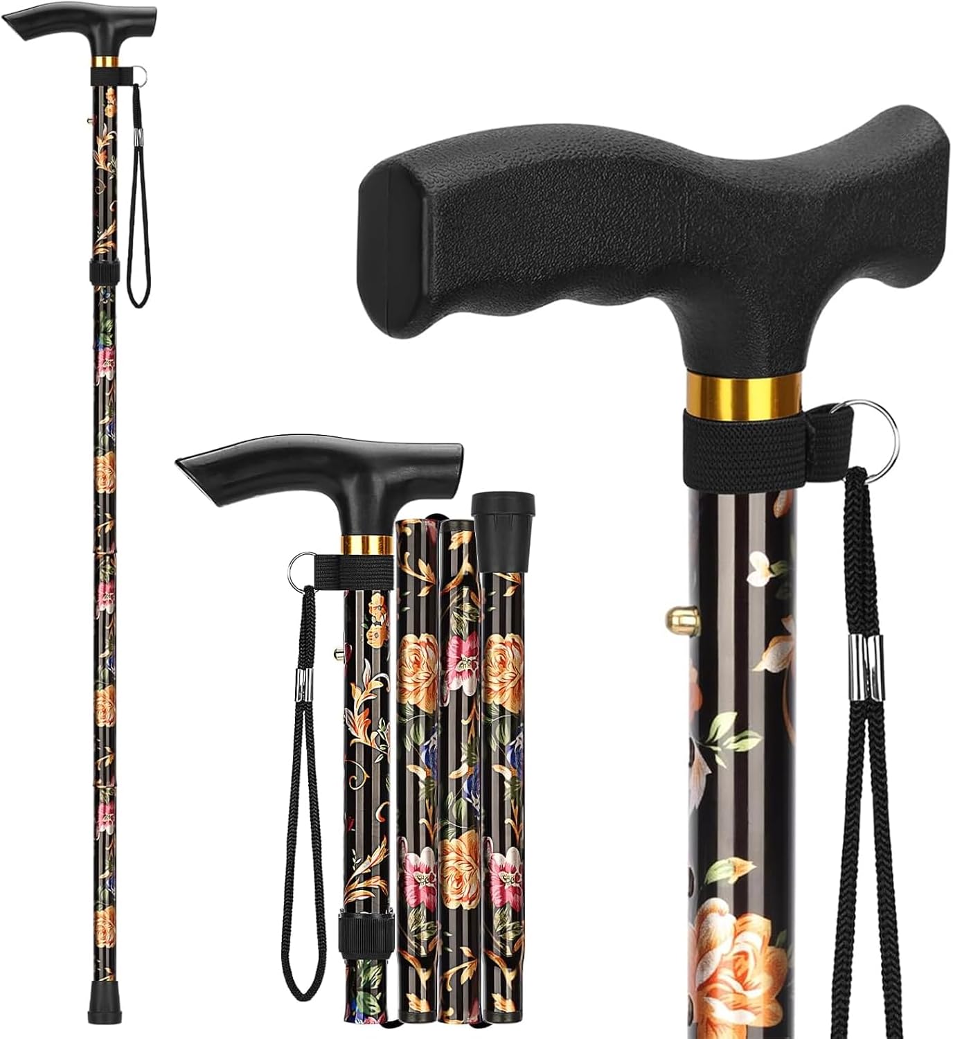 Gehstock klappbar höhenverstellbar Alu leicht faltbar Wanderstock