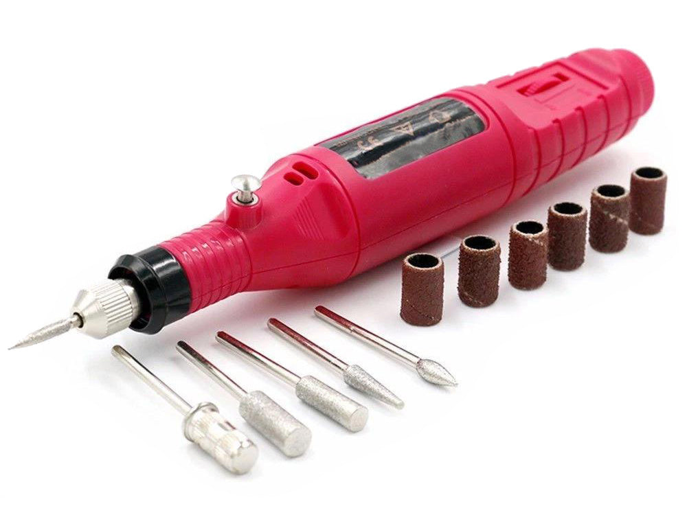 Nagelfräse Maniküre Pediküre Set elektrisch mit Aufsätzen für Nägel