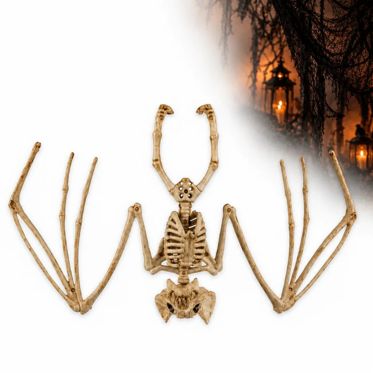 Halloween Fledermaus Skelett 30cm Hängend Beweglich Gruseldeko Horror Party Deko