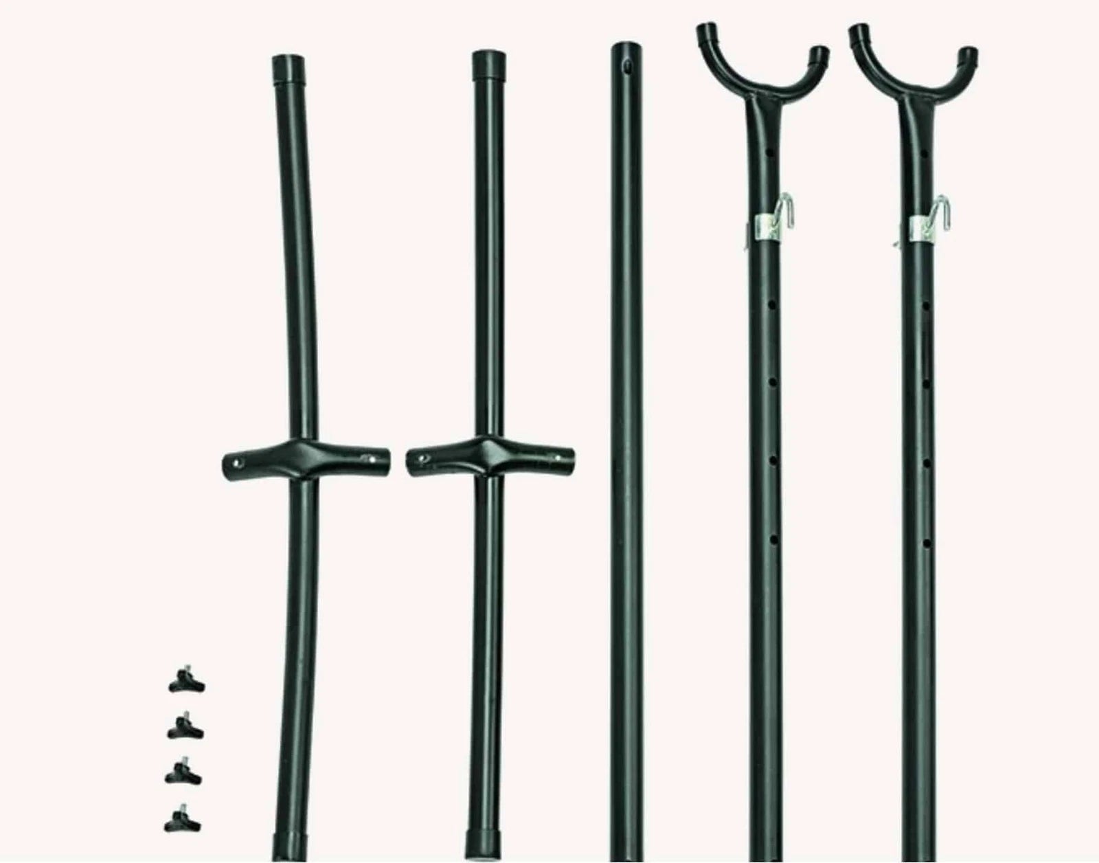 Hängematte mit Gestell Komplett-Set 190x80 cm – Rot gestreift – Ideal für Garten & Balkon