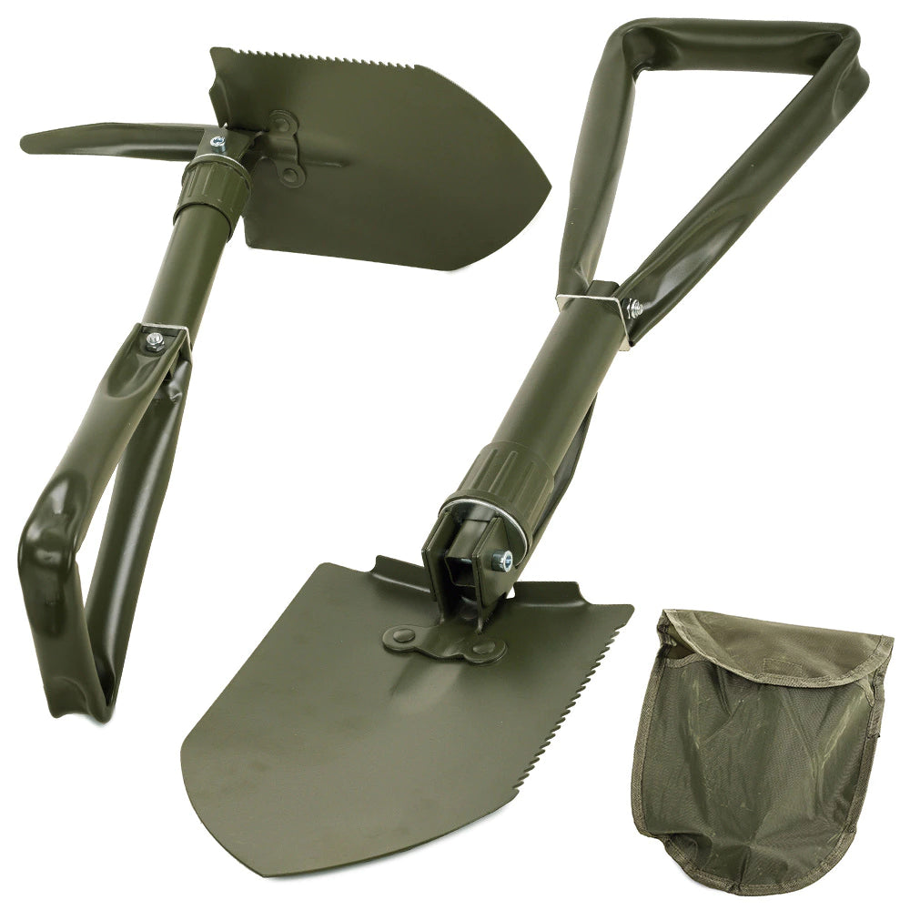 Multifunktions-Klappschaufel mit Hacke & Säge – Faltbar, 59 cm, inkl. Tasche