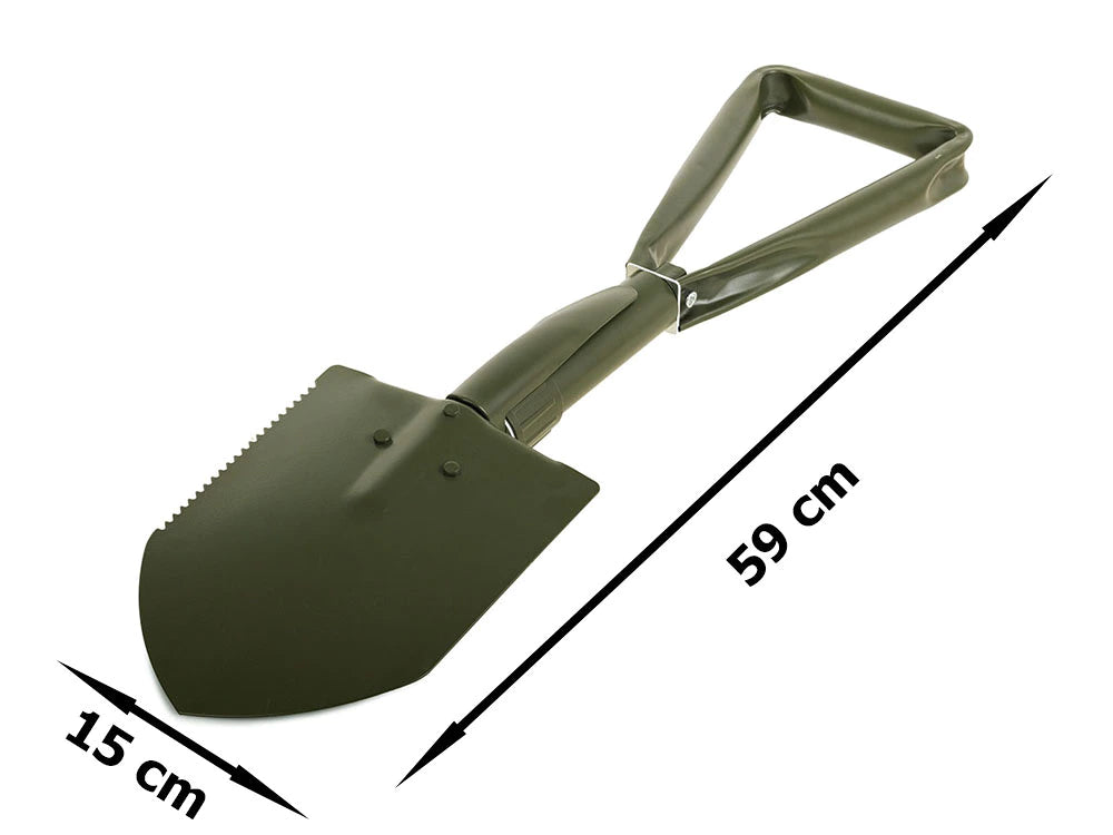 Multifunktions-Klappschaufel mit Hacke & Säge – Faltbar, 59 cm, inkl. Tasche