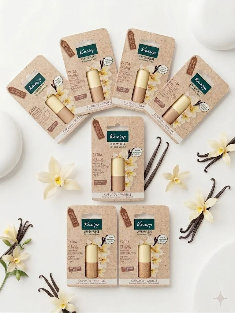 Kneipp Lippenbalsam Vanille Pflege Cupuaçu Öl Feuchtigkeit 1/7 Stück