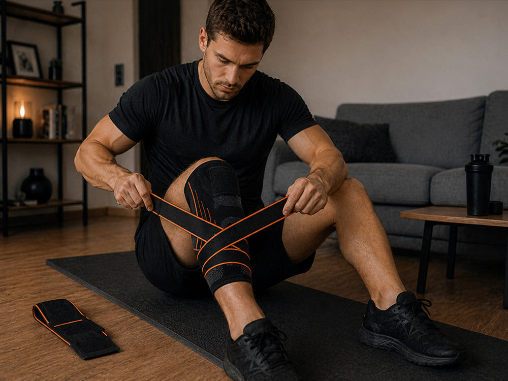 Kniebandage Kniegelenk Orthese mit Kompression â Elastische StĂŒtzbandage fĂŒr Sport, Training, Fitness und Alltag
