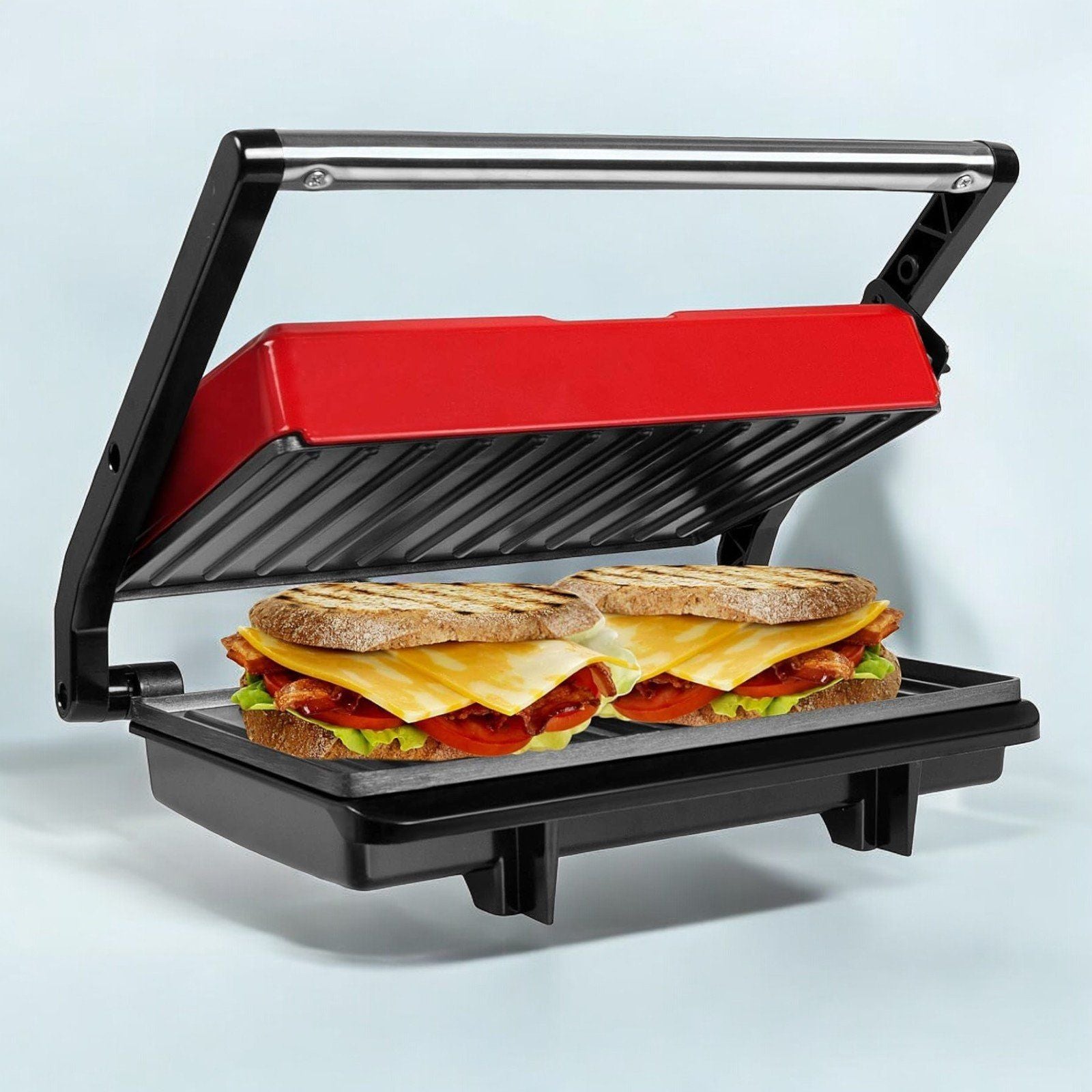 Kontaktgrill mini Grill Sandwichtoaster 750 Watt Sandwichmaker Tischgrill